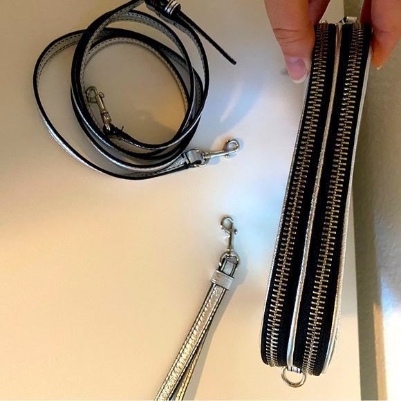 Coach Sadie Crossbody Silver Pebble Leather - Picture 4 of 9